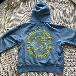 Invisible Friends Men's Blue Hoodie